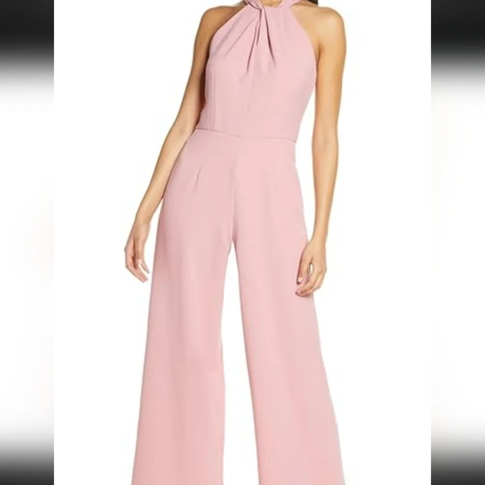Julia Jordan Blush Halter Jumpsuit - Picture 2 of 9